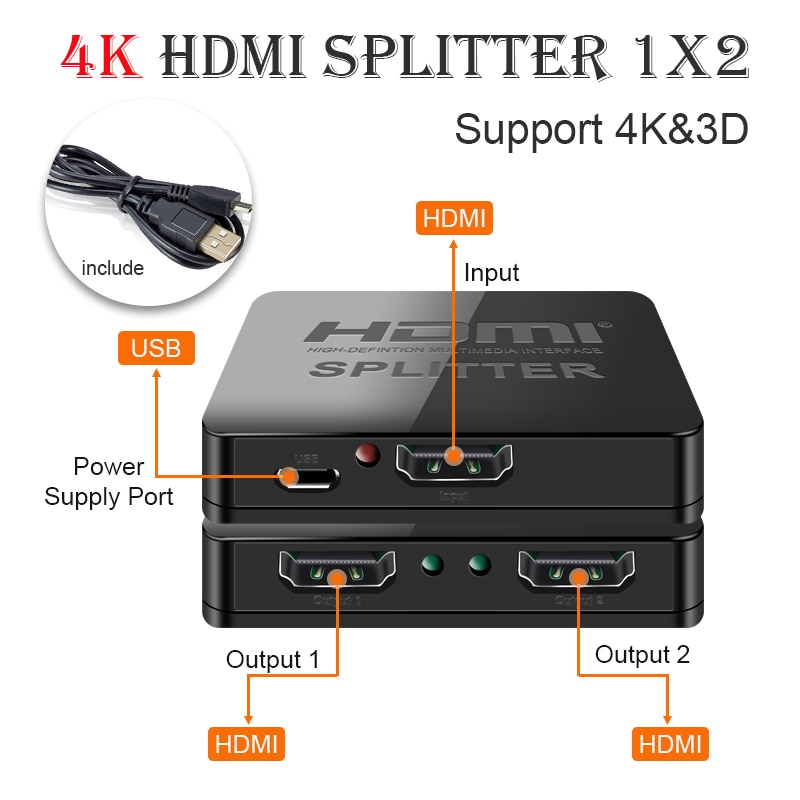 й 1080P HDMI ȣȯ 4K 1x2 HDCP Ʈ 3D й..